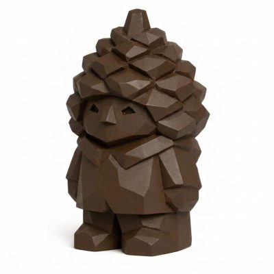 Wood Carved-Like Pinecone Figurine in Black Walnut Finish - 3D Printed in Canada (Black Walnut)