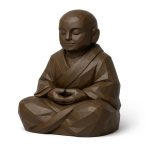 Wood Carved-Like Inner Peace Figurine in Black Walnut Finish - 3D Printed in Canada (Black Walnut)