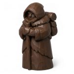 Wood Carved-Like Quiet North Figurine in Black Walnut Finish - 3D Printed in Canada (Black Walnut)