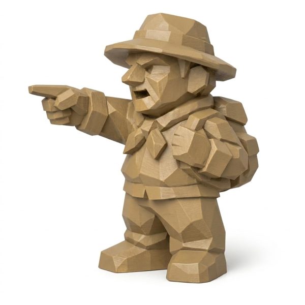 Wood Carved Direction Figurine