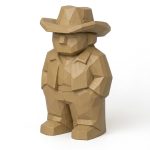 Wood Carved Country Soul Collectible Figurine - Unique Desk Decor for Adults 3D Printed in Canada - 3D Printed in Canada (Classic Birch)