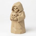Wood Carved-Like What Remains Figurine in White Oak Finish - 3D Printed in Canada (White Oak)