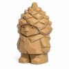 Figurine sculptée bois Pomme de pin