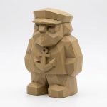 Wood Carved Anchor Collectible Figurine - Unique Desk Decor for Adults 3D Printed in Canada - 3D Printed in Canada (Classic Birch)