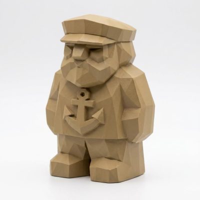 Wood Carved Anchor Collectible Figurine - Unique Desk Decor for Adults 3D Printed in Canada - 3D Printed in Canada (Classic Birch)