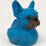 French Bulldog Duck Collectible Figurine - Striking Blue Desk Accent for Home Decor and Unique Gift Display - 3D Printed in Canada — 3D Printed Ducks by 3DCentral