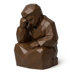 Wood-Carved Concentration Collectible Figurine in Black Walnut Finish - 3D Printed in Canada (Black Walnut)