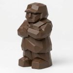 Wood Carved-Like Steadfast Figurine in Black Walnut Finish - 3D Printed in Canada (Black Walnut)