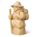 Wood Carved-Like Journey Begins Figurine in White Oak Finish - 3D Printed in Canada (White Oak)
