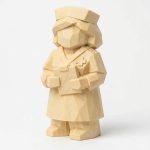 Wood Carved-Like Nurse Figurine - Unique Desk Decor for Adults – 3D Printed in Canada - 3D Printed in Canada (White Oak)