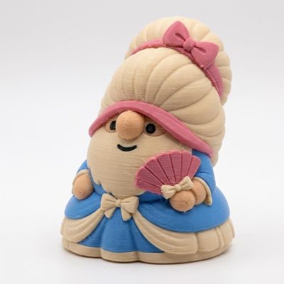 Marie Antoinette Gnome Collectible Figurine - Detailed Vintage Style Desk Decor for Home or Office - Unique Gift Idea for Collectors - 3D Printed in Canada