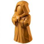 Wood Carved Snowfall Watcher Figurine in Ochre Yellow Finish - 3D Printed in Canada (Ochre Yellow)