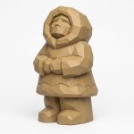 Wood Carved-Like Northern Lights Figurine - Unique Desk Decor for Adults 3D Printed in Canada - 3D Printed in Canada (Classic Birch)