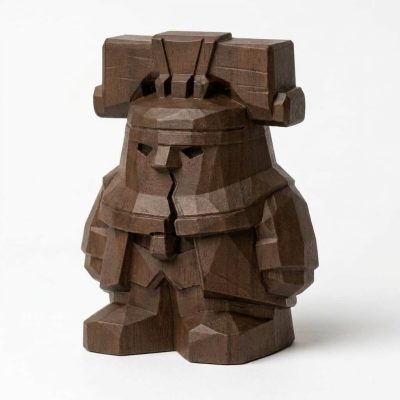 Wood Carved-Like Independence Bell Figurine - Unique Decorative Accent for Adults – 3D Printed in Canada - 3D Printed in Canada (Black Walnut)