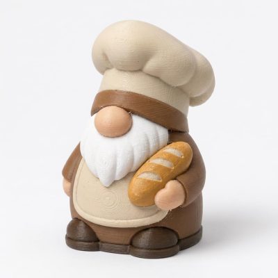 Bread Baking Gnome Buddy Collectible Figurine - Unique Desk Decor for Adults – 3D Printed in Canada