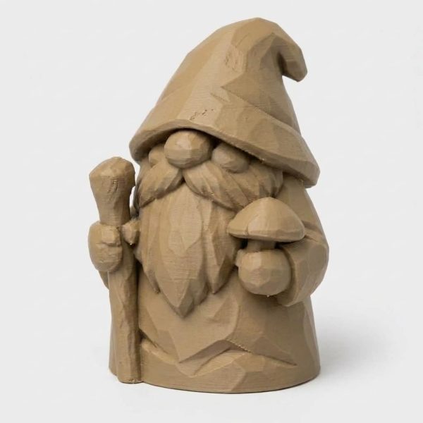 Wood Carved Forest Gnome Figurine