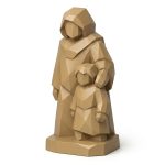 Wood Carved Guiding Presence Collectible Figurine - Unique Desk Decor for Adults 3D Printed in Canada - 3D Printed in Canada (Classic Birch)