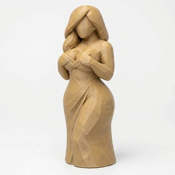 Wood Carved Sexy Figurine