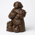 Wood Carved Autumn Harvest Collectible Figurine in Black Walnut Finish - 3D Printed in Canada (Black Walnut)