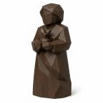 Wood Carved-Like New Beginnings Figurine in Black Walnut Finish - 3D Printed in Canada (Black Walnut)