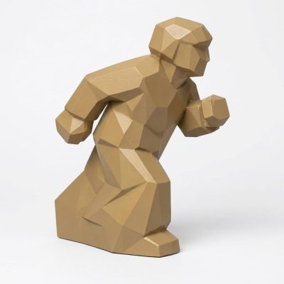 Wood Carved Forward Motion Collectible Figurine - Unique Desk Decor for Adults 3D Printed in Canada - 3D Printed in Canada (Classic Birch)