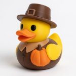 Thanksgiving Duck Collectible Figurine - Unique Desk Decor for Adults – 3D Printed in Canada