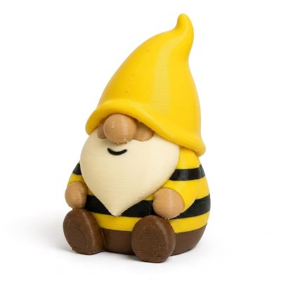 Honey Bee Gnome Buddy Collectible Figurine - Unique Desk Decor for Adults – 3D Printed in Canada