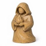 Wood Carved-Like Inner Light Figurine - Unique Desk Decor for Collectors 3D Printed in Canada - 3D Printed in Canada (Classic Birch)