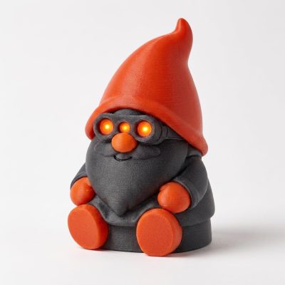 Infrared Gnome Buddy Collectible Figurine - Unique Desk Decor for Adults – 3D Printed in Canada