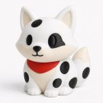 Dalmatian Fox Collectible Figurine - Unique Desk Decor for Adults – 3D Printed in Canada
