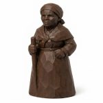 Wood Carved-Like Harriet Tubman Figurine - Unique Desk Decor for Adults – 3D Printed in Canada - 3D Printed in Canada (Black Walnut)