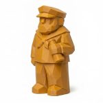 Wood Carved-Like Sailor Figurine - Unique Desk Decor for Adults – 3D Printed in Canada - 3D Printed in Canada (Ochre Yellow)