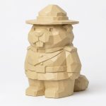 Wood Carved Canadian Beaver Collectible Figurine in White Oak Finish - 3D Printed in Canada (White Oak) — 3D Printed Wood Carved by 3DCentral