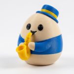Saxophone Eggling Collectible Figurine - Unique Desk Decor for Adults – 3D Printed in Canada
