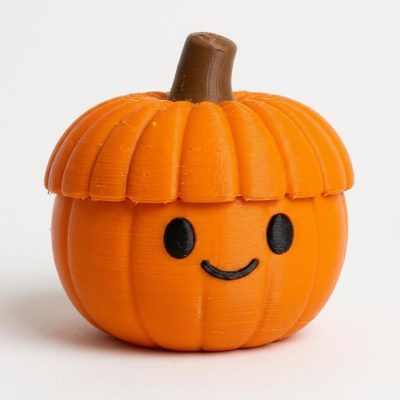 Bowl Cut Pumpkin Collectible Figurine - Unique Desk Decor for Adults – 3D Printed in Canada