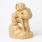 Wood Carved Halfway There Figurine in White Oak Finish - 3D Printed in Canada (White Oak)