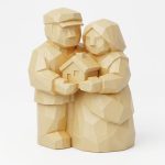 Wood Carved Hearth and Home Collectible Figurine in White Oak Finish - 3D Printed in Canada (White Oak)