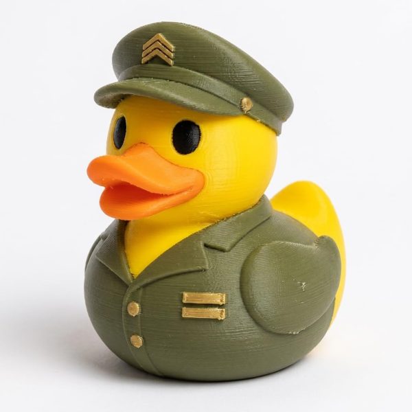 Military Retiree Duck Figurine