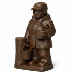 Wood Carved-Like Maple Syrup Harvest Figurine in Black Walnut Finish - 3D Printed in Canada (Black Walnut)