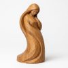 Figurine courbe naturelle sculptée façon bois
