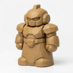 Wood Carved-Like Robot Figurine - Unique Desk Decor for Adults 3D Printed in Canada - 3D Printed in Canada (Classic Birch)