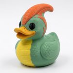 Parasaurolophus Duck Collectible Figurine - Unique Desk Decor for Adults – 3D Printed in Canada