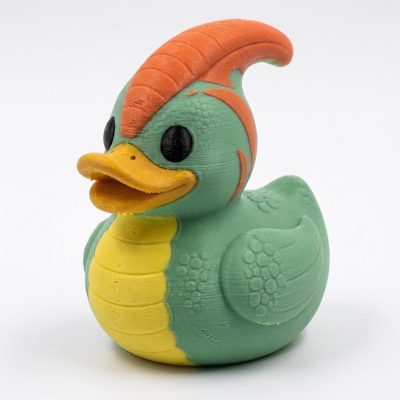 Parasaurolophus Duck Collectible Figurine - Unique Desk Decor for Adults – 3D Printed in Canada