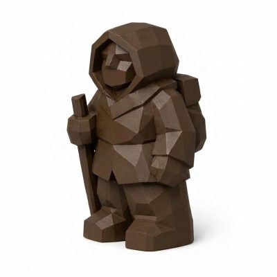 Wood Carved-Like Journey Forward Figurine in Black Walnut Finish - 3D Printed in Canada (Black Walnut)