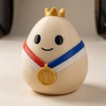 Medal Ceremony Eggling Collectible Figurine - Unique Desk Decor for Adults – 3D Printed in Canada