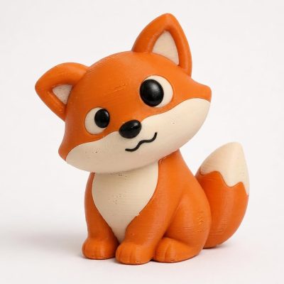 Derpy Fox Collectible Figurine - Unique Desk Decor for Adults – 3D Printed in Canada