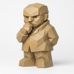 Wood Carved-Like Idea Form Figurine - Unique Desk Decor for Adults 3D Printed in Canada - 3D Printed in Canada (Classic Birch)