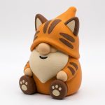 Tabby Cat Gnome Buddy Collectible Figurine - Unique Desk Decor for Adults – 3D Printed in Canada