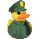 Police Officer Duck Figurine – Funny Law Enforcement Collectible for Desk Decor, Appreciation Gifts & Shelf Display – 3D Printed in Canada (Forest Green) — 3D Printed Ducks by 3DCentral