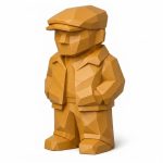 Wood Carved-Like Northern Soul Figurine in Ochre Yellow Finish - 3D Printed in Canada (Ochre Yellow)